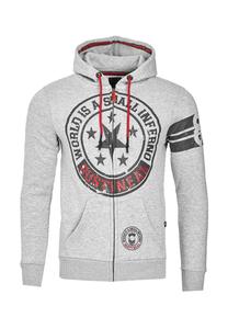 Толстовка с крутыми принтами RUSTY NEAL, серый