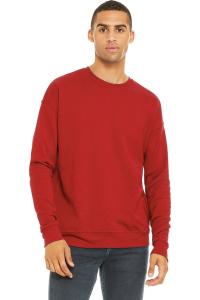 Толстовка унисекс для взрослых из флиса Bella + Canvas с заниженной линией плеч, красный