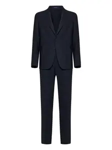 Костюм с подплечниками и завязкой на талии Tagliatore, синий