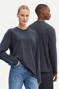 Хлопковый топ Sunnei с длинными рукавами, темно-синий