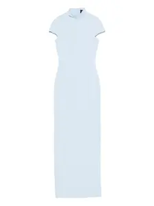 Макси-платье с воротником-стойкой Lang Solace London, синий