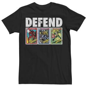 Мужская футболка с графическим изображением и плакатом с групповой фотографией и защитой коллекционных карточек Marvel