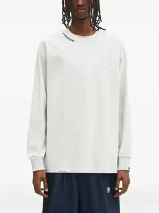 Футболка с длинными рукавами и логотипом AAPE BY *A BATHING APE, серый
