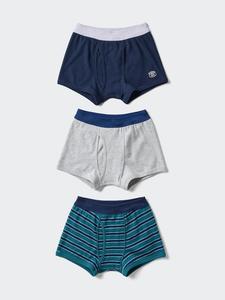 Трусы-Боксеры полосатые, 3 пары Uniqlo, цвет 69 синий