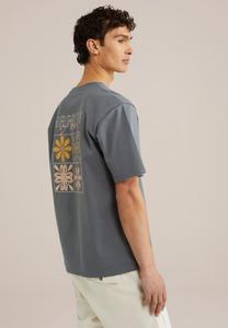 Футболка с принтом WE Fashion, сине-серый