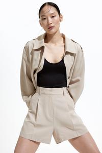 Шорты из льняной смеси H&M, бежевый