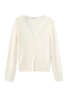 MANGO Кардиган 'ENCARNA' вязаный в цвете экрю
