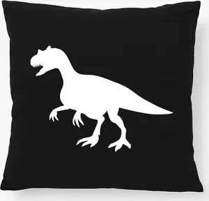 Подушка Huuraa Allosaurus Dinosaurus Gift 40x40 см с наполнителем из черного хлопка, декоративная в виде аллозавра Hellweg Druckerei