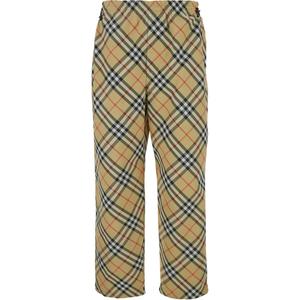 Прямые брюки в клетку Burberry, коричневый