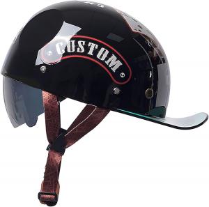 Шлем винтажный stdpcxz для мотоциклов, черный