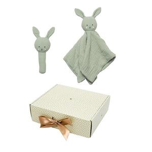 Погремушка и мягкая ткань — подарочный набор «Шалфейный кролик Джабадабадо» JaBaDaBaDo