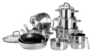Набор кастрюль - нержавеющая сталь 18/10 - со стеклянной крышкой RÖSLE