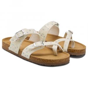 Детские сандалии с анатомической стелькой j-beached для маленьких/больших детей Steve Madden, white pearl