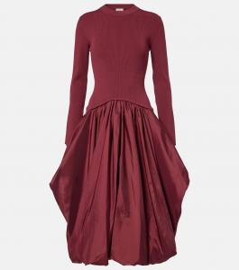 Платье миди Kenlie из трикотажной тафты Simkhai, Cranberry