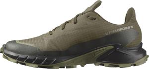 Кроссовки для трейлраннинга Salomon Men's Alphacross 5 Gore-TEX, Olive Night/Black/Deep Lichen Green