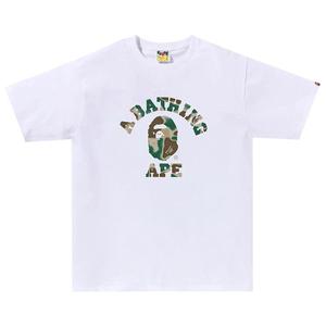 Футболка BAPE Liquid Camo College Tee, White/Olive Drab