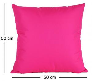 JACK Набор из 2 чехлов для уличных подушек 50 x 50 см. Водонепроницаемая подушка для сиденья. Подушка для отдыха. Садовый стул. Эффект лотоса. Цвет: розовый.