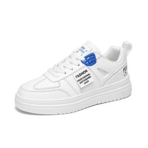 TONYBEAR Низкие скейтерские кроссовки унисекс бело-голубые, цвет White Blue