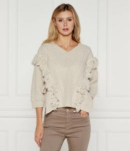 Свитер из шерсти Marella SPORT Norois Regular Fit, бежевый