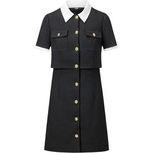 Женское платье с коротким рукавом KARL LAGERFELD FW25 KARL LAGERFELD / Karl Lagerfeld Jeans, черный