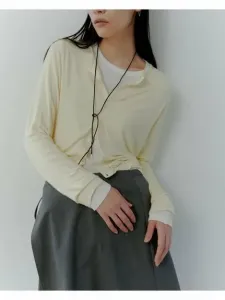 Кардиган, футболка с длинным рукавом и чокер - 3 предмета Miesrohe, цвет Yel[032]