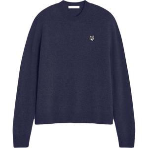 Свитер Maison Kitsuné с лисьей головой Maison Kitsune, темно-синий