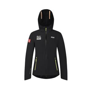 FILA Женская ветровка велосипедная водонепроницаемая ветрозащитная быстросохнущая, Pitch Black-BK