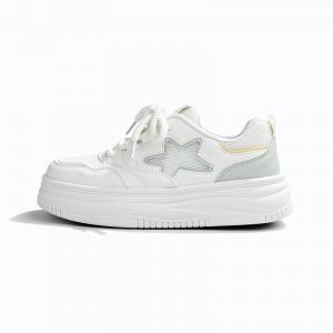 RENBEN Нескользящие, легкие и дышащие низкие кроссовки для скейтбординга, женские, бежево-зеленые