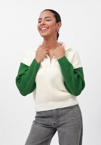 Джемпер Even&Odd Jumper, White/Dark Blue/Green/White