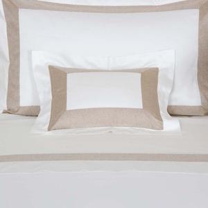 Декоративная наволочка Frette Forever Border Boudoir, 30x40, бежевый