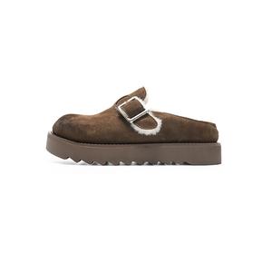 SGIRL TWTW Женские противоскользящие тапочки с закрытым носком кофе, цвет Coffee