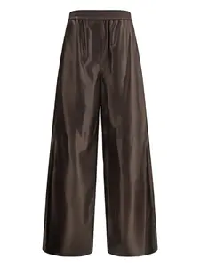 Эластичные брюки широкого кроя GIORGIO ARMANI, коричневый