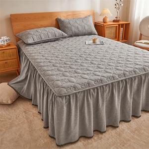 Antarctic Простыня на резинке 180х220 см, юбка высотой 45 см, ткань из чистого хлопка, цвет Clover - Smoke Gray