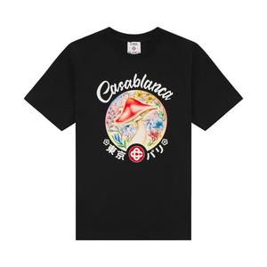 Футболка Casablanca Mushroom Emblem Printed T-Shirt, Black