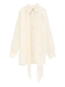 Рубашка с жабо Willy Chavarria, нейтральный