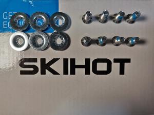 Переносной набор отверток HKDA с храповым механизмом для сноуборда m6, инструмент для ремонта union rescue Burton, серебристые винты для сноуборда, 8 комплектов, 10 см