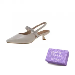 Alxnan Тонкие каблуки на шпильке женские бежевые, цвет Beige