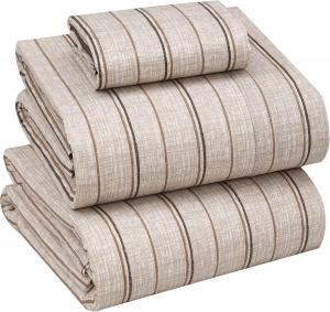 Комплект постельного белья Ruvanti, 3 предмета, 168х260/100х203/51х76 см, коричневый/полоски