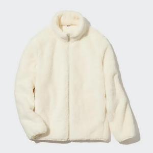 Толстовка Uniqlo Fluffy Fleece Zipped, 01 молочно-белый