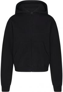 Толстовка Skims Cotton Fleece Classic Zip Up, черный