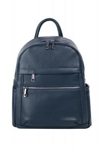 Рюкзак из натуральной кожи, производство Италия Samantha Look, синий