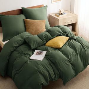 Комплект постельного белья Bedsure, 4 предмета, 135х200/80x80 см, оливковый