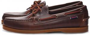 Мокасины Sebago Portland с вощеной обработкой - ручная работа, кожаные мокасины с вощеной отделкой, подкладкой из кожи и резиновой подошвой, не оставляющей следов и противоскользящей, коричневый