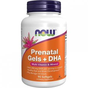 Now Foods Пренатальные мультивитамины с мягкими капсулами DHA, 90 шт.