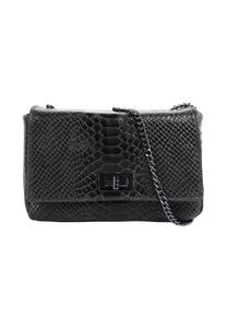 Сумка через плечо, натуральная кожа, производство Италия Cluty, черный