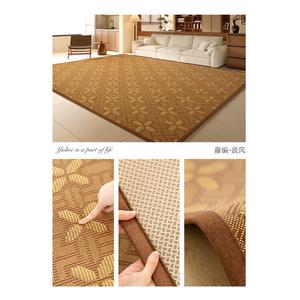 Y U-LIVE Ковер 180х250 см для гостиной, бамбуковый, плетеный из ротанга, в японском стиле, легкий в уходе