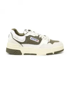 Белые кроссовки с зелеными акцентами Autry, мультиколор