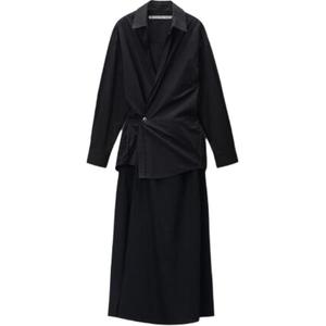 Платье с длинными рукавами, осень-зима 2025, женское Alexander Wang, черный