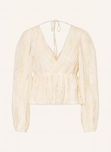 Сетчатая блузка-рубашка Gina Tricot, экрю