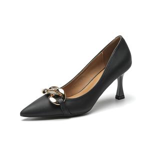 Женские туфли на тонком каблуке и высоком каблуке Zomila, Black